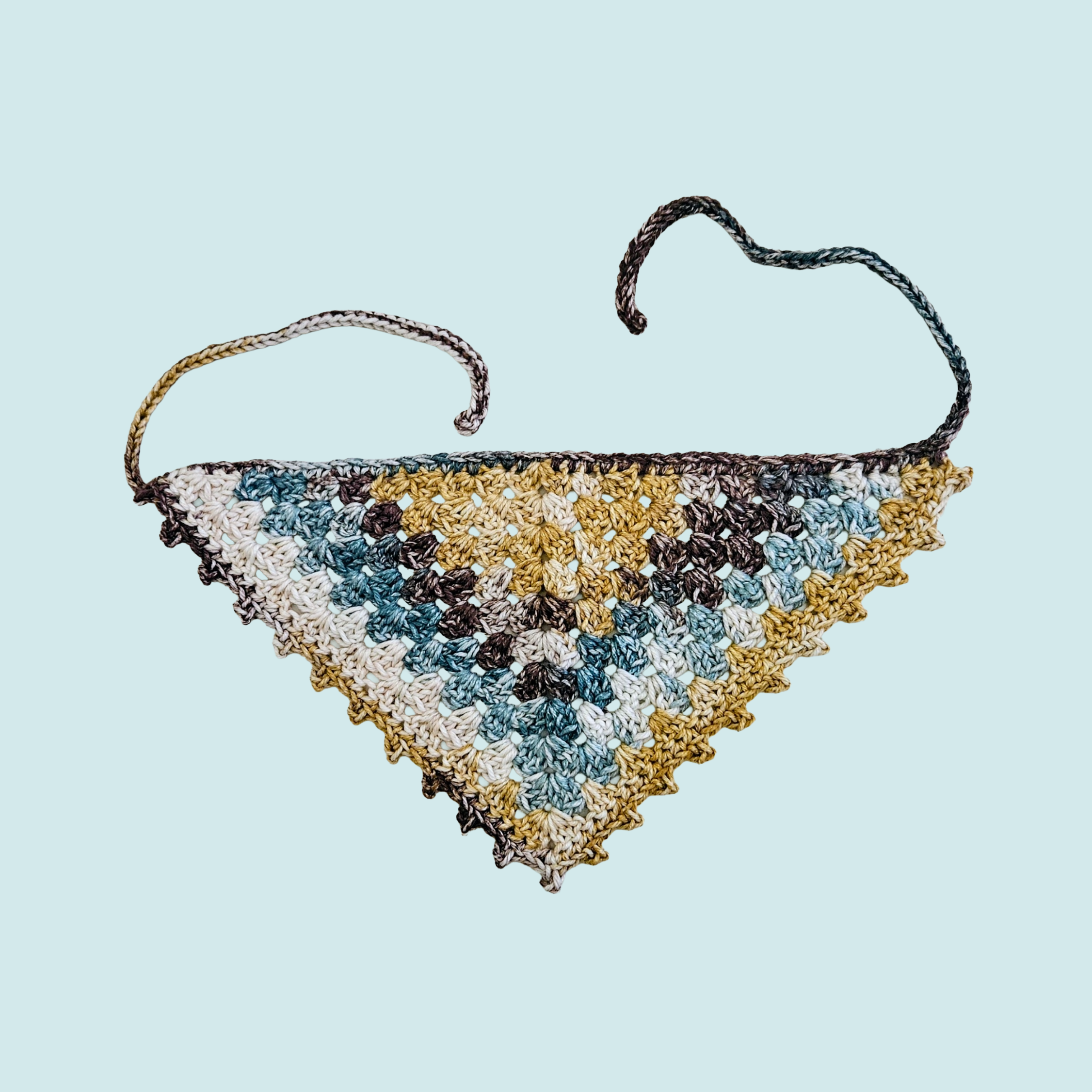 Emerald Pine Picot Bandana - Granny Stitch