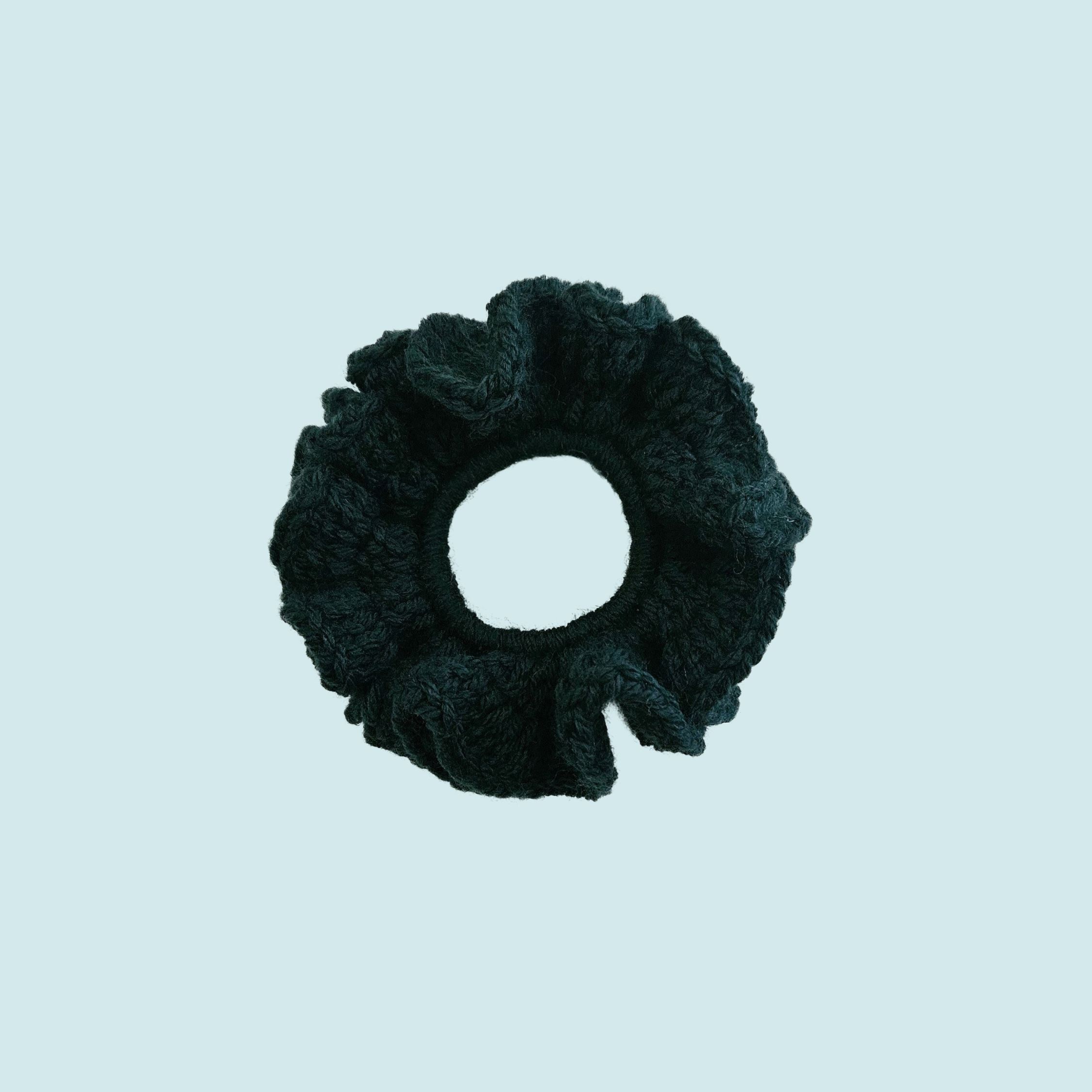 Hunter Green Triple Ruffle Scrunchie