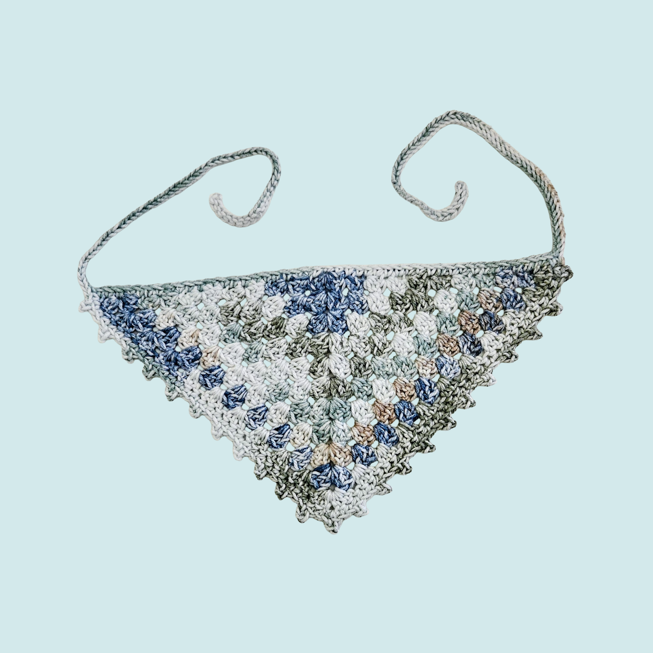 Moonlit Frost Picot Bandana - Granny Stitch