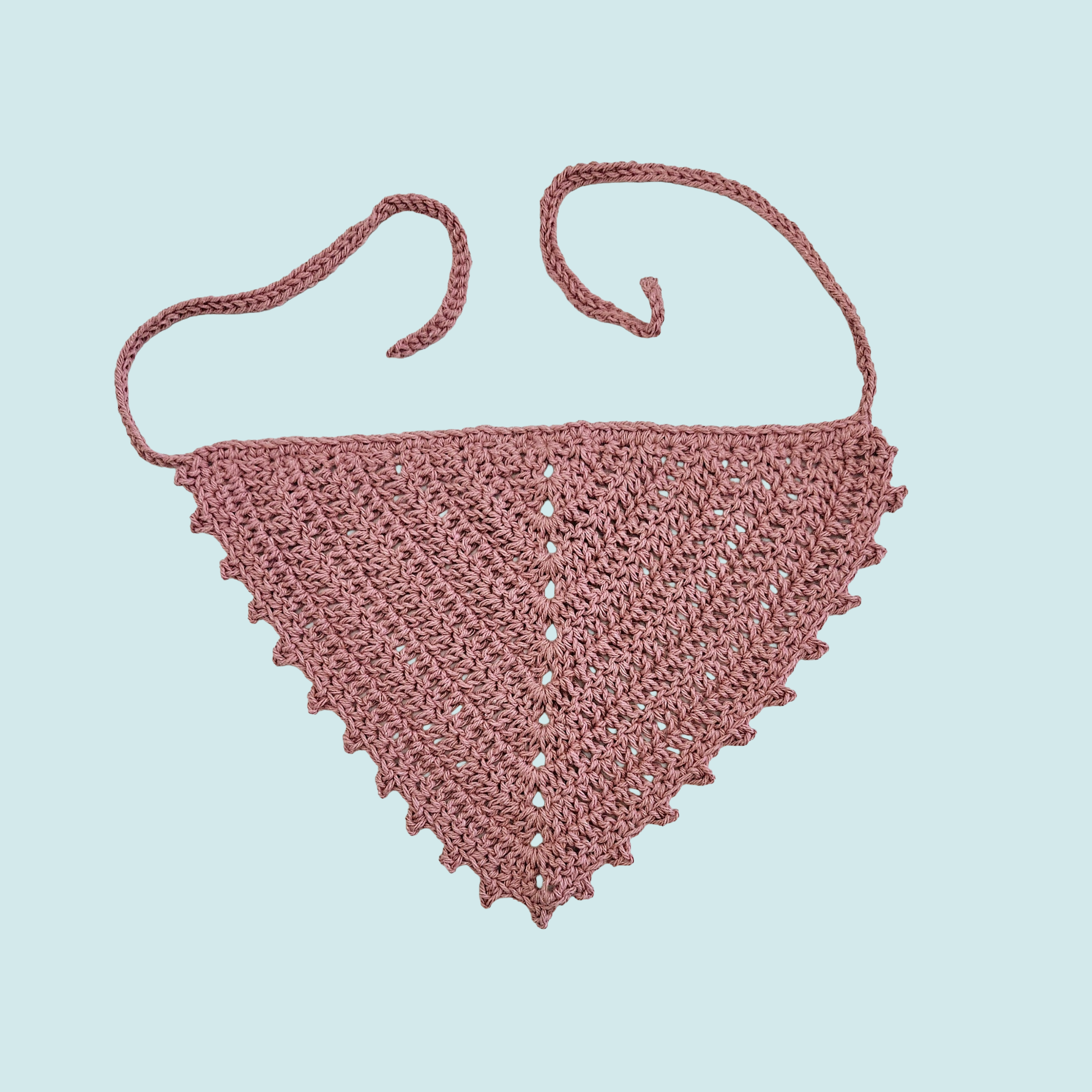 Rose Picot Bandana - Solid